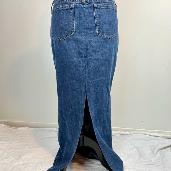 Upcycled Denim Maxi Skirt American Eagle Jeans Boho Modest Size 6 Long 90s Y2K - Picture 2 of 12